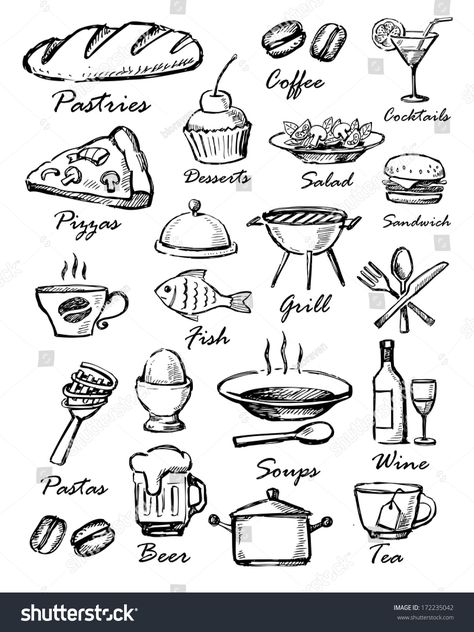 menu icons #Ad , #Sponsored, #menu#icons Decoupage Paper Printable, Cooking Icon, Sketch Note, Vintage Photoshoot, Dagger Tattoo, Doodle Art Designs, Mandala Design Art, Professional Business Cards, Decoupage Paper