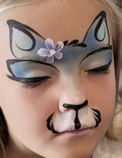 Wolf Face Painting, Paw Print Face Paint, Racoon Face Paint, Kitty Face Paint Simple, Kids Cat Face Paint, Fast Face Paint, Gabbys Dollhouse Face Paint, Easy Cat Face Paint, Face Paint Cat