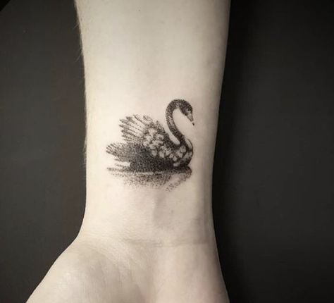 Black Swan Tattoo, Swan Tattoo, Forarm Tattoos, Mother Daughter Tattoos, Tattoo Feminina, Dainty Tattoos, White Swan, Dream Tattoos, Black Ink Tattoos