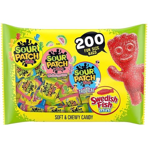 Watermelon Sour Patch Kids, Swedish Fish Candy, Fish Candy, Watermelon Patch, Swedish Fish, Chewy Candy, Sour Patch Kids, On The Go Snacks, Sour Patch