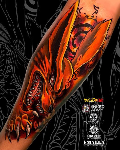 Kurama Tattoo, Tato Naruto, Dbz Tattoo, Kanji Tattoo, Tattoo Japanese Style, Gamer Tattoos, Dragon Tattoo Art, X Tattoo, Manga Tattoo