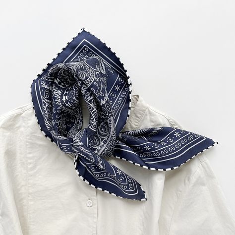 🔔 New In | Classic symmetric pattern silk bandana scarf for all, available in timeless navy blue and refreshing matcha green. Meticulously crafted with the finest silk twill, ensuring a lasting addition to your year-round wardrobe. #LuluLaneUK #littleluxies #silklovers #neckerchief #bandanabib #TimelessTunes #navybluewedding #dapperstyle #giftforwife #giftforhusband #giftforhimidea #SophisticatedStyle #concertnight #datenightoutfit #weddingguestoutfit #preppystyle #mothersdaygiftideas #summe... Symmetric Pattern, Blue Matcha, Mens Silk Scarves, Pattern Scarf Silk, Silk Neck Scarf, Long Silk Scarf, Smart Casual Wear, Silk Headscarf, Silk Bandana