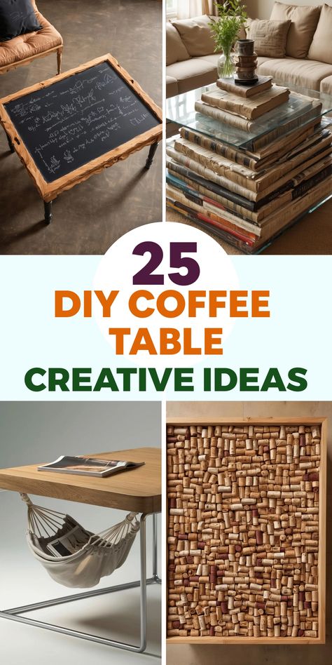 Elevate your home decor with these innovative DIY coffee table ideas that bring both flair and utility to your living area. Explore a variety of imaginative and cost-effective methods for constructing your own distinctive coffee table. Whether you're new to DIY projects or have plenty of experience, there's something for everyone to try. Let's spark some creativity together and craft a coffee table that will become the focal point of your lounge! Diy Coffee Table Ideas, Refurbished Coffee Tables, Folding Coffee Table, Plywood Coffee Table, Convertible Coffee Table, Fall Decor Bedroom, Mosaic Coffee Table, Coffee Table Ideas, Trending Crafts