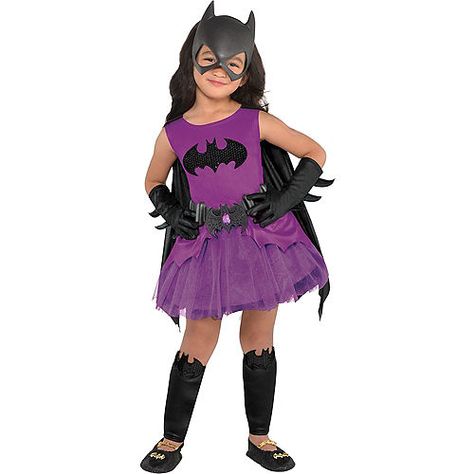 Toddler Girls Purple Batgirl Costume - Batman Batgirl Symbol, Bat Belt, Batgirl Mask, Batgirl Halloween, Batgirl Halloween Costume, Batman Costume For Kids, Batman Dress, Dc Batgirl, Toddler Costumes Girl