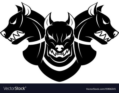 Cerberus Tattoo, Pitbull Wallpaper, Qhd Wallpaper, Legends And Myths, Greek Tattoos, Star Stencil, Logo Project, Silhouette Cameo Projects, Flash Art