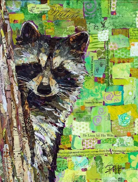 collage | creativeartworksblog Torn Collage, Painting With Paper, Collage Animals, Torn Paper Art, Torn Paper Collage, Collage Quilting, Animal Collage, Nature Paper, Collage Quilts