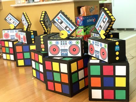 Disco Theme Parties, 80s Themed Party, 90s Theme Party Decorations, Decades Party, 70s Party Theme, Themed Centerpieces, Decade Party, 80s Party Decorations, 80s Birthday Parties