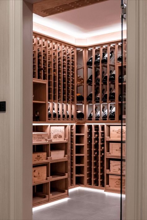 A basement renovation saw a small unused room turned into a fantastic wine cellar #winecellar #smallwinecellar #smallwineroom #winecellardesign Small Wine Cellar Ideas, Small Wine Cellar, Wine Cellar Ideas, Under Stairs Wine Cellar, Custom Wine Room, Cellar Ideas, Wine Cellar Basement, Basement Renovation, Wine Cellar Design