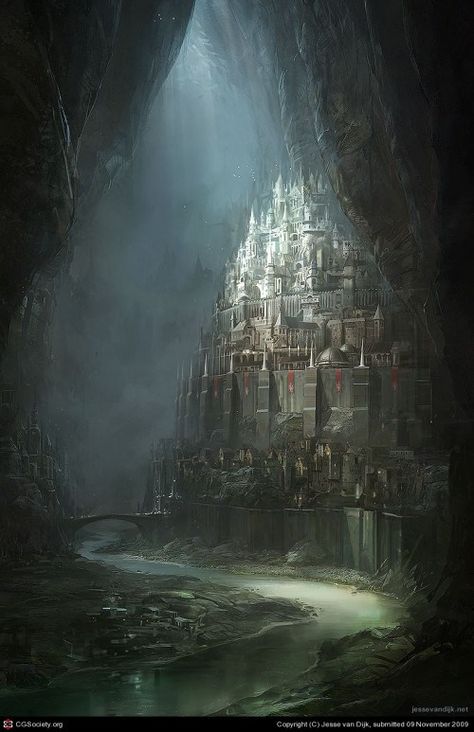 underground city Fantasy Locations, Underground Cities, Fantasy Magic, Fantasy Worlds, Fantasy City, Fantasy Setting, Fantasy Castle, Fantasy Places, Matte Painting