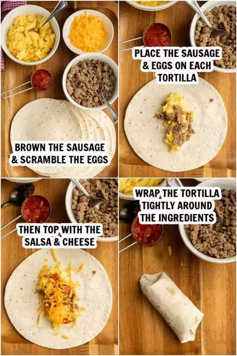 Try Freezer Breakfast Burritos Recipe for an easy breakfast on busy mornings. Loaded with eggs, cheese and more for a great breakfast. Learn how to make these easy homemade breakfast burritos that you can easily make ahead of time for the week. #eatingonadime #breakfastrecipes #easybreakfasts Homemade Freezer Breakfast Burritos, How To Meal Prep Breakfast Burritos, Make And Freeze Breakfast Burritos, Breakfast Burrito Recipe Freezer, Homemade Breakfast Burritos Frozen, Make Ahead Frozen Breakfast Burritos, Easy Freezer Breakfast Burritos, Easy Meal Prep Breakfast Burritos, Breakfast Burrito Make Ahead