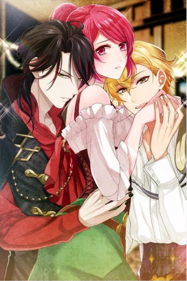 Love Triangle Anime, Otome Wallpaper, Threesome In Love, Anime Love Triangle, Anime Group, Fantasy Couples, Vampire Boy, Love Triangle, Otome Game