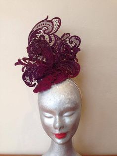 Stiffening Guipure Lace – How To Make Hats Millinery Classes | Hat Academy Lace Fascinator, How To Make Hats, Hut Design, Lace Headpiece, Lace Hat, Starch Solution, High Hat, Types Of Hats, Crazy Hats