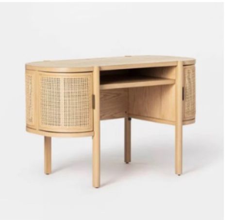 Portola Hills Caned Desk - … curated on LTK Bedroom Nyc, Cabin Resort, Mcgee Target, Room Revamp, Writing Desk With Drawers, Loft Ideas, College Room, Outdoor Office, Office Inspo