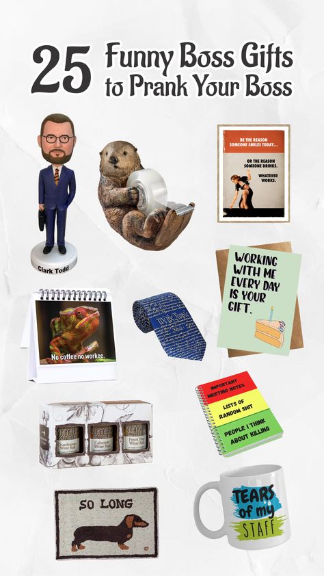 As mentioned earlier, your boss’ birthday is the perfect time to buy presents. On this list, we’re going to recommend you the best and unique funny boss gifts. Here’s to hoping that they continue to age like a fine wine. #christmasideas #giftideas #thebestgift #christmasgiftideas #usefulgifts #christmasgift #gifts #giftsforchristmas #coolgifts Gifts For Boss Male Funny, Funny Boss Gifts For Men, National Boss Day Gifts, Bosses Day Gift Ideas Offices Male, Boss Christmas Gift Ideas Male, Boss’s Day Gift Ideas, Boss Day Gift Ideas Men, Boss Day Ideas, Boss Gifts Male