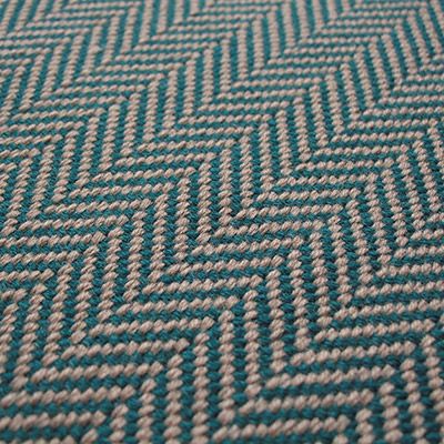 Herringbone Flatweave Teal from Hartley & Tissier Herringbone Stair Runner, Wool Stair Runner, Teal Carpet, Runner Inspiration, Hallway Colours, Kitchen Carpet Runner, Hall Carpet, Hallway Inspiration, Shaw Carpet