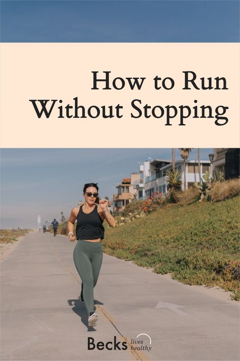 How to Run Without Stopping | Becks Lives Healthy Whether you’re a beginner or pro, learning to finish a run without stopping can be difficult at first. With a few tips and tricks, you can progress your running ability. Before you know it, you’ll be able to run distances you used to only be able to walk! Click here to read my top tips... How To Run A Mile Without Stopping, Strength Training Guide, Running A Mile, Running Pace, Online Personal Training, Learn To Run, Hermosa Beach, Marathon Runners, Certified Personal Trainer