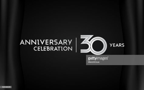 30 Years Anniversary Celebration Logotype With Multi Linear Font Isolated On Black Background Vector Art | Getty Images 30 Years Anniversary Logo, 30 Years Anniversary, Anniversary Poster, Anniversary Design, Company Anniversary, 30 Year Anniversary, Ten Year Anniversary, Bike Logo, Info Graphic