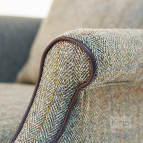 Plaid Upholstered Chairs, Tweed Upholstery Chairs, Harris Tweed Sofa, Chair Fabric Ideas Reupholster, Couch Fabrics Upholstery, Tweed Chair, Wellness Images, Flooring Interior Design, Tweed Furniture