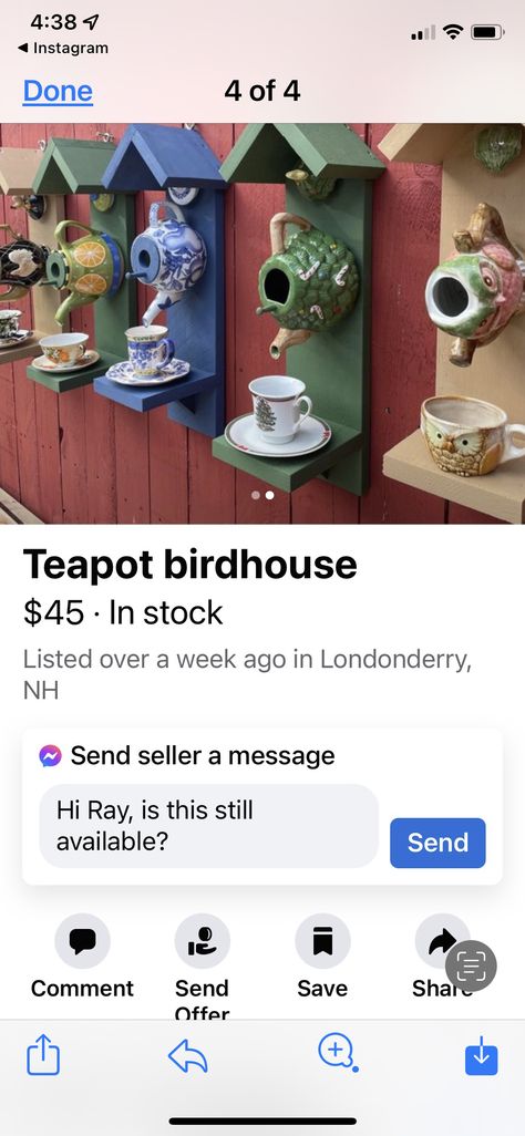 Tea Cup Bird House, Teapot Bird Houses Diy, Teapot Birdhouse Diy, Teapot Yard Art, Teapot Bird Feeder, Bird Houses Made Out Of Tea Pots, Teapot Birdhouse Bird Feeders, Tea Pot Bird House, Tea Pot Bird House Garden Art