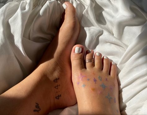 ankle tattoos Sparkles Tattoo, Sparkle Tattoo, Tattoo Nails, Ankle Tattoos, Ankle Tattoo, Tattoos, Nails