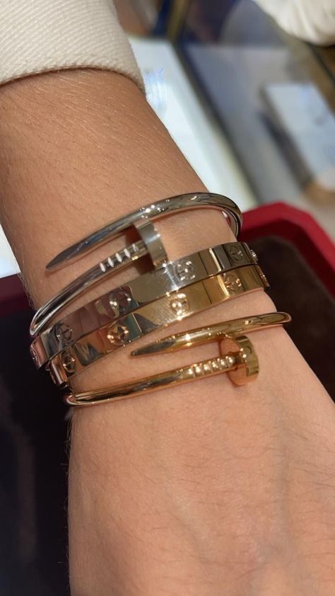 Cartier Bracelet Stack, London Stories, Rolex Cartier, Jewelry Closet, Expensive Jewelry Luxury, Cartier Bracelet, Wedding Jewellery Collection, Jewelry Accessories Ideas, Dope Jewelry