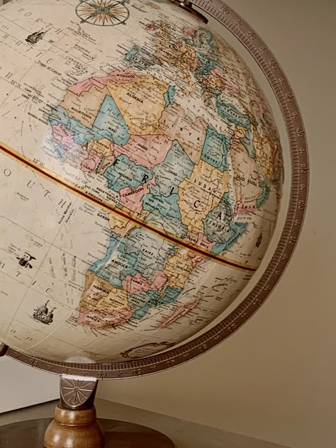 The World Map Aesthetic, Old Globe Aesthetic, Map Of World Aesthetic, Around The World In 80 Days Aesthetic, Globalization Aesthetic, Global Studies Major Aesthetic, Vintage Globe Aesthetic, Earth Globe Aesthetic, World Aesthetic Globe