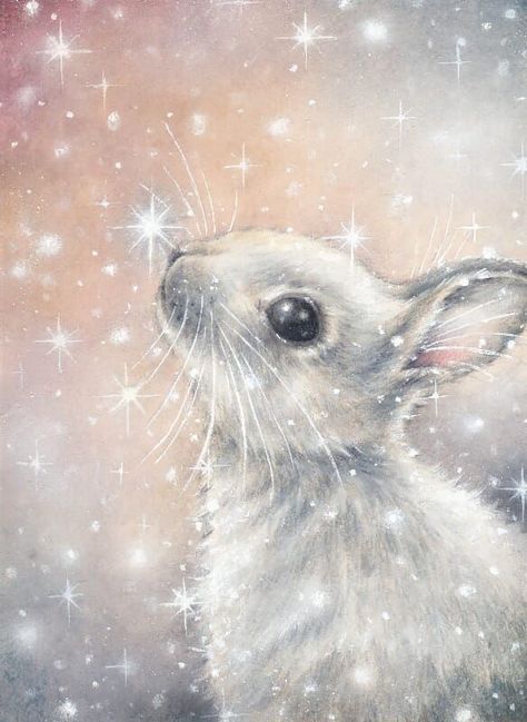 Snow Rabbit, Snow Illustration, Christmas Bunny, Rabbit Painting, Bunny Drawing, Winter Illustration, Bunny Pictures, Rabbit Art, Bunny Art