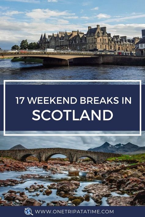 Escape for the weekend to discover prehistoric ruins, explore crag-top castles, hike quiet woodlands, and relax by a crackling fire - Scotland has it all! Check out these 17 awesome weekend breaks to plan your getaway. Scotland Sightseeing, Scotland Places To Visit, Scotland Bucket List, Scotland Culture, Scottish Holidays, Scotland Landscape, Weekend Break, Wales Travel, Scotland Highlands