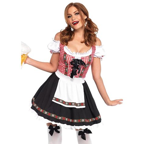 Carnival Oktoberfest Beer Dirndl Trachtenkleider Dirndl Blouse Women's Dress Apron Bavarian Costume Dark red Oktoberfest Costume Women, German Beer Girl, Beer Costume, Woman Beer, Beer Girl Costume, Oktoberfest Costume, Baby Kostüm, Plus Size Halloween Costume, Oktoberfest Outfit