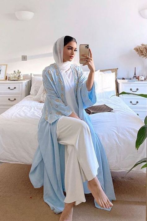 Ramadan Fashion, Kimonos, Ramadan, Fashion Outfits, Blue