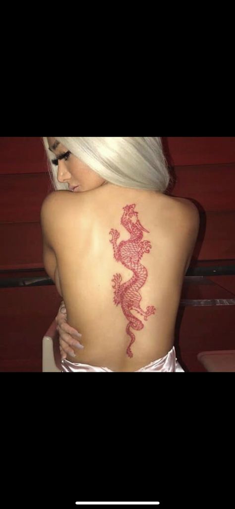 Spinal Cord Tattoos For Women, Spinal Cord, Red Dragon, Infinity Tattoo, Polynesian Tattoo, Tattoos For Women, Watercolor Tattoo, Tattoos, For Women