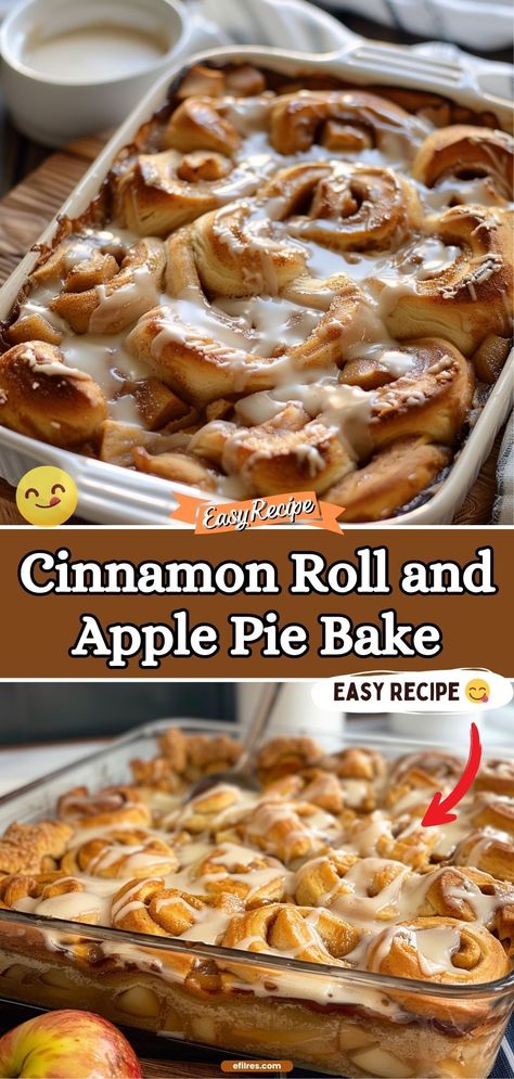 Combine the warmth of cinnamon rolls with the classic taste of apple pie in this delightful bake. It's a heavenly mix of sweet, spicy, and tart, making it a perfect treat for any dessert table. #DessertBake #CinnamonApple #SweetTreats Canned Apples And Cinnamon Rolls, Cinnamon Buns With Apple Pie Filling, Cinnamon Roll Apple Dessert, Apple Pie Pull Apart Bread, Cinnamon Rolls With Apple Filling, Apple Pie Filling Cinnamon Rolls Pillsbury, Fresh Apples And Cinnamon Rolls, Apple Pie Cinnamon Rolls Pillsbury, Apple Pie Filling And Cinnamon Rolls