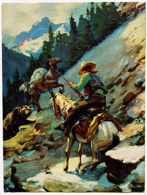 A Critical Moment N C Wyeth, American Indian Wars, Nc Wyeth, Woodland Indians, Eastern Woodlands, Mountain Men, Native American Artwork, American Painting, Cowboy Art