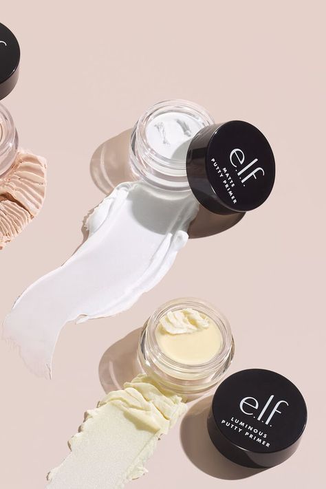 How to Use e.l.f. Cosmetics Putty Primer as Eyeshadow Primer Elf Luminous Putty Primer, Elf Putty Primer, Elf Primer, Eyelid Primer, Eyeshadow Crease, Oily Eyelids, Putty Primer, Peach Eyeshadow, Bright Eye