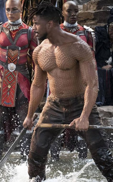 Micheal B Jordan Body, Michael B Jordan Killmonger, Michael B Jordan Black Panther, Michael B Jordan Shirtless, Michael Bakari Jordan, Black Panther Chadwick Boseman, Erik Killmonger, Black Panther 2018, Superhero Stories