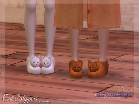 Dissia's The Perfect Night - Cat Slippers Sims4 Shoes, Sims 3 Makeup, Cross Accessories, Sims 4 Cc Hair, Sims 4 Piercings, Sims 4 Challenges, The Sims 4 Pc, Cat Slippers, Cc Shoes