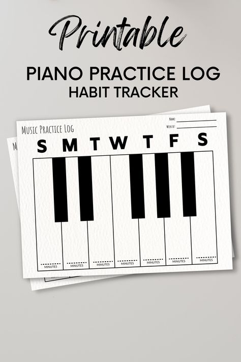 Music Practice Chart, Piano Practice Chart, Music Lessons For Kids, Teaching Game, Piano Recital, Piano Practice, Piano Studio, Music Practice, Music Worksheets