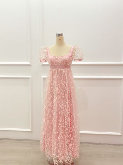 Regency Ball Gown Pink, Bridgertons Outfit, Brigerton Dresses, Regency Era Fashion Gowns, 1813 Dress, 1810s Dress, Bridgerton Outfits, Elvish Dress, Bridgerton Dresses