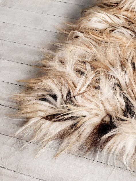 Fuzzy Shepherd Rug - Romb Moon Interior, Collected Interiors, Bauhaus Chair, Flokati Rug, Mud House, Taurus Moon, Walnut Desks, Oak Sideboard, Stone Cottage