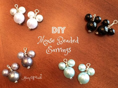 Diy Disney Earrings, Disney Inspired Jewelry Diy, Disney Earrings Diy, Disney Beaded Jewelry, Beaded Disney Earrings, Diy Mickey Earrings, Disney Jewelry Diy, Mickey Mouse Jewelry Diy, Mickey Mouse Earrings Diy