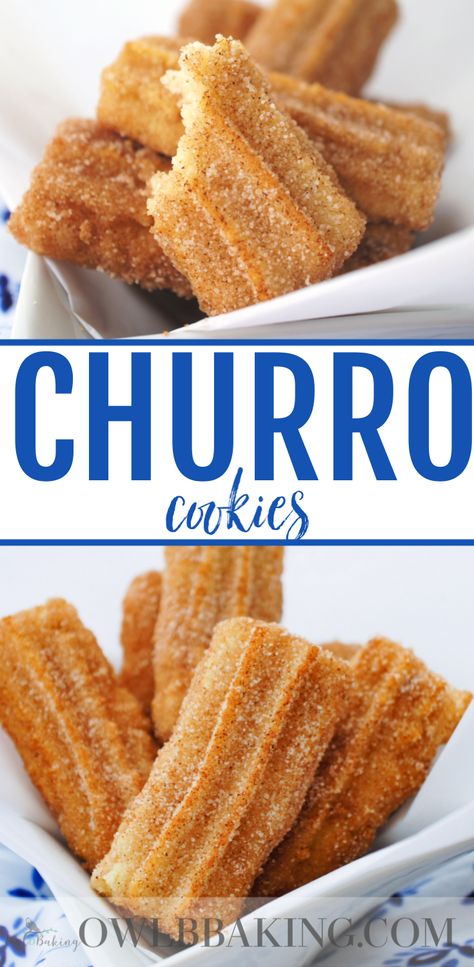 Easy Dessert To Go With Mexican Food, Cinnamon Churro Cookies, Churro Cake Pops, Churro Flavored Desserts, Churro Dessert Table, Churro Dessert Ideas, Churro Truffles, Foreign Dessert Recipes, Churro Dessert Recipes