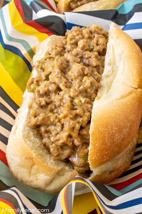 Cheesy Joes Ground Beef, Cheesy Sloppy Joes, Healthy Dinner Casseroles, Meat Loaves, Chopped Cheese, Sub Rolls, Beef Meals, Salisbury Steak, Sloppy Joe