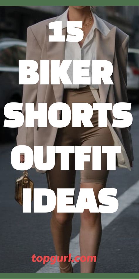 15 Biker Shorts Outfit Ideas That’ll Make You Look Like a Fashion Pro Trendy Game Day Outfits, Daye Night Outfit, Fall Edgy Outfits, Shorts And Sweatshirt Outfit, Biker Shorts Outfit Ideas, Shorts Outfit Ideas, Dress Shorts Outfit, Fall Dressy, Leggings Outfit Casual