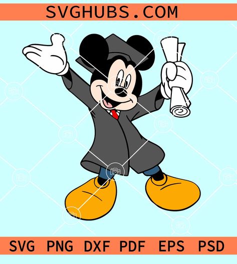 Mickey Mouse Graduation SVG, Disney graduation SVG, Mickey graduation cap SVG, Mickey Mouse Graduation PNG Disney Graduation, Mickey Mouse Pins, Graduation Cap, Disney