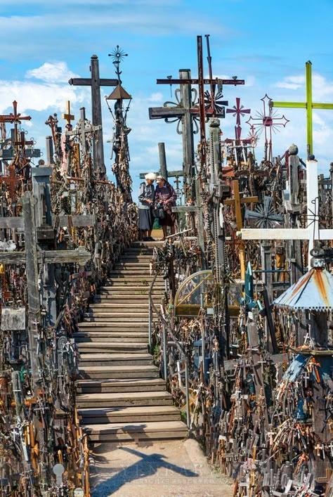 Hill Of Crosses Lithuania, Hill Of Crosses, Lithuania Travel, Houses Of The Holy, Baltic Countries, Baltic States, Country Church, Medieval Town, Travel Board