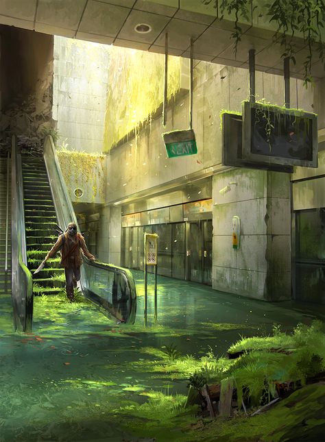 Image Prompts Collection - Album on Imgur Abandoned Station, Art Apocalypse, Concept Art Landscape, Apocalypse World, Apocalypse Aesthetic, Post Apocalyptic Art, Apocalypse Art, Post Apocalypse, Environment Design