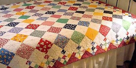 The Perfect Pattern for Those 5″ Charm Packs! Do you love the look of vintage patchwork quilts? Replicate the look with this super easy quilt pattern. Choose reproduction fabrics or use up some of those 5″ charm packs you may be collecting. Easily change the look of the quilt by coordinating the colors of the … Diamond Patch Quilt, Diamond Patch, Quilting Digest, Vintage Quilts Patterns, Charm Pack Quilt, Charm Pack Quilts, Baby Patchwork Quilt, Jelly Roll Quilt Patterns, Charm Packs