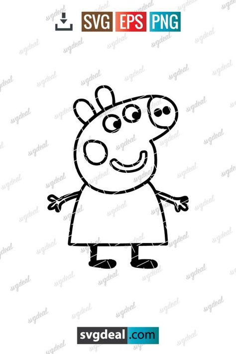 Peppa Pig Outline Svg Free Pig Outline, Pig Svg, Start Now, Personal Project, Svg Free, File Free, Svg Free Files, Peppa Pig, Silhouette Designer Edition