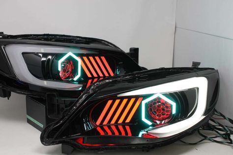 Motorcycle Headlight Ideas, Car Headlights Design, Hybrid Trucks, Bike Gadgets, Retrofit Headlights, Lamborghini Headlights, Suzuki Cars, Custom Headlights, Led Headlights Cars