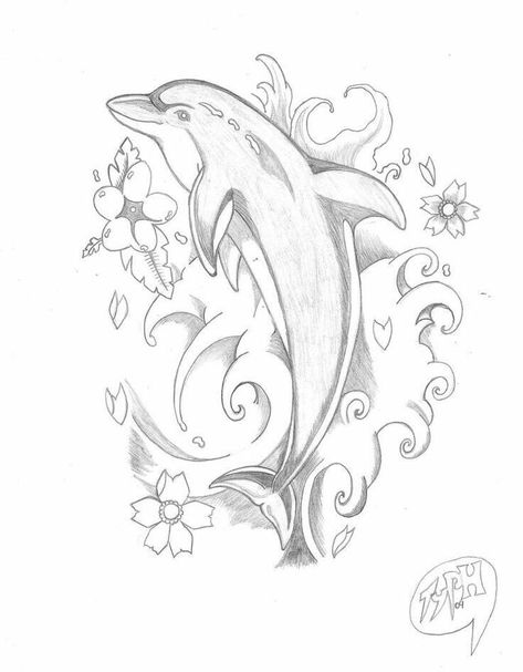 Looking for unique ink ideas? Dive into the world of stunning marine animal tattoos for women! From graceful dolphins to majestic whales, explore the beauty of underwater creatures in these gorgeous tattoo designs. Find inspiration for your next tattoo with these captivating marine animal designs. Animal Tattoos For Women, Dolphin Drawing, Dolphin Tattoo, Dolphin Images, Dolphins Tattoo, Names Tattoos For Men, Dolphin Art, Koi Art, Gorgeous Tattoos